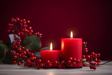 christmas decoration with candle