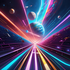 abstract background with glowing stars and The Dynamics of Energy Flow in Space