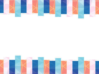 Fototapeta na wymiar Blue and pink masking tape frame (size ratio 3:4)