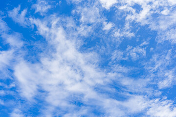 真夏の青空と白い雲