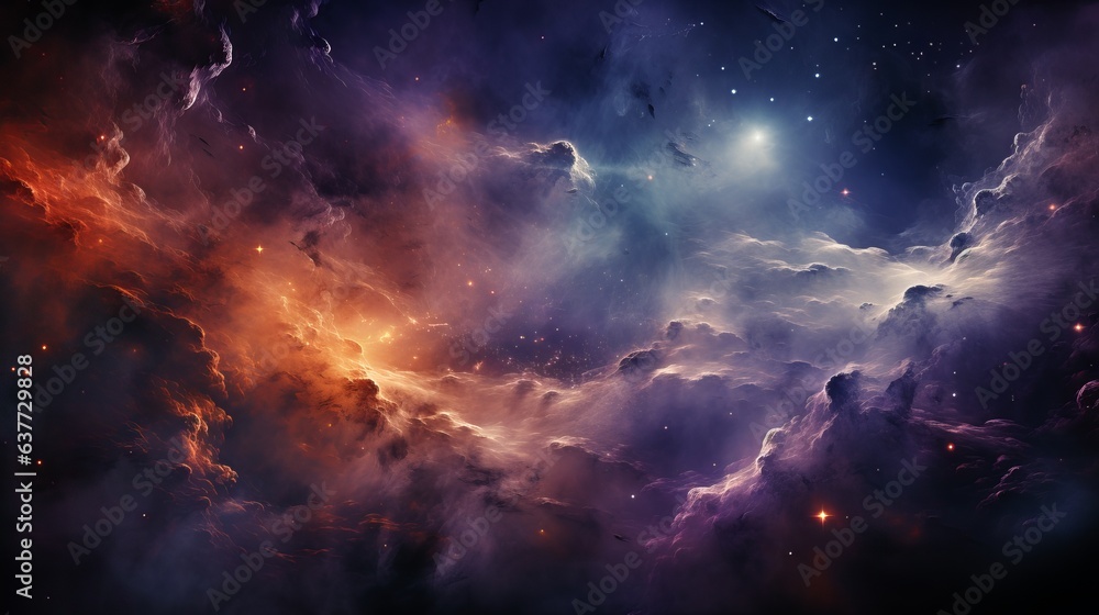 Aufkleber captivating star field in distant galactic expanse - mesmerizing deep space view