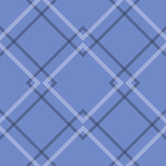 Seamless elegant checkered striped pattern in shades of blue for fabric, textiles, clothing, tablecloth, wallpaper, plaid