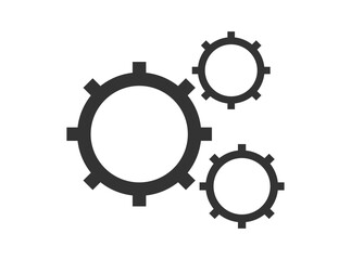 Cogwheel gear mechanism vector settings vector icon