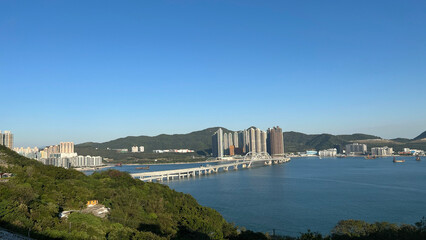Fototapeta na wymiar Cross Bay Link in Tseung Kwan O, Hong Kong