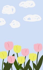 background with poppies