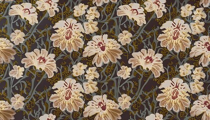 seamless floral background Generative AI