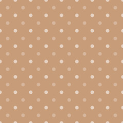 Beige Polka Dots Pattern Repeat Background