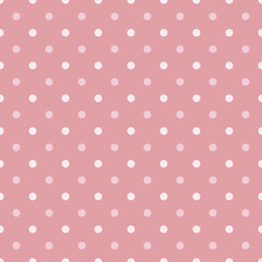 Pink Polka Dots Pattern Repeat Background