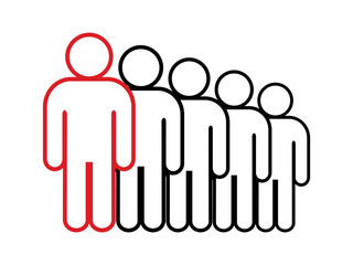 Symbol, ikona ludzi. Plik wektorowy.