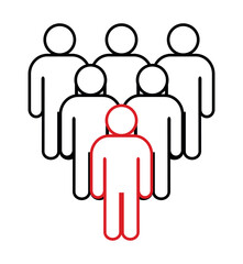 Symbol, ikona ludzi. Plik wektorowy.