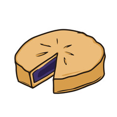 vector illustration of an pie