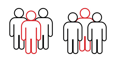 Symbol, ikona ludzi. Plik wektorowy.