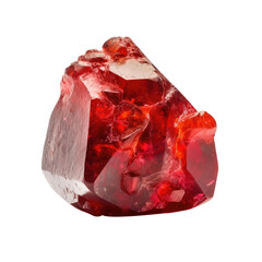 red sapphire isolated on white