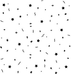 Star Pattern Background.pattern of star doodle.Star hand drawn.	