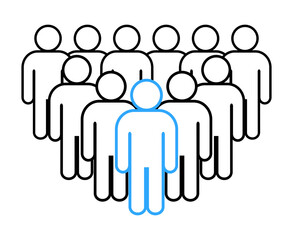 Symbol, ikona ludzi. Plik wektorowy.