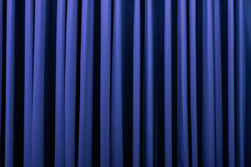 the blue curtain in theatre.