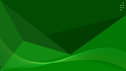 Green tech background, geometric and waves elements.  Template Vector Green colors.	
