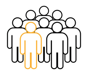 Symbol, ikona ludzi. Plik wektorowy.