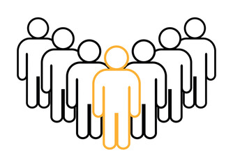 Symbol, ikona ludzi. Plik wektorowy.