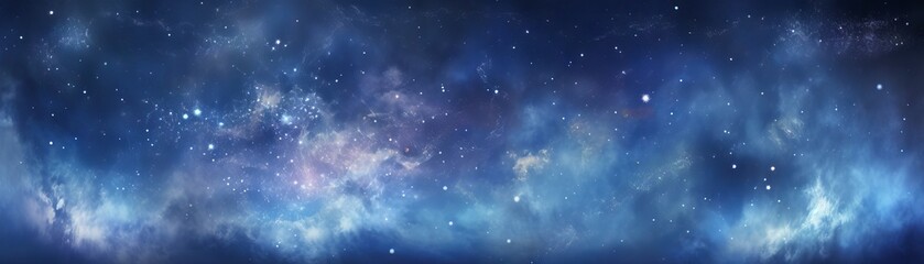 Obraz premium Captivating panoramic view of the milky way galaxy: stars and cosmic dust in the vast universe