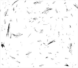 vector texture of pencil and charcoal, sand noise, gritty grains of particles of different sizes on a transparent background