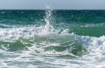 wave splashing on the sea
