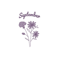 september Birth Month Flower floral birthday