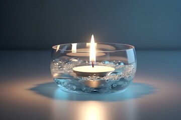candle in the glass made by midjourney