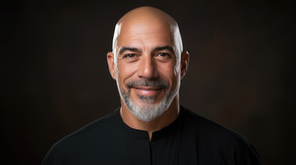 Obraz premium Egyptian man in 50s, bald, gray beard