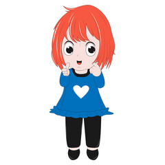 cute girl cartoon illustration