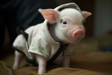 pig in a farm made by midjourney