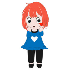 cute girl cartoon illustration