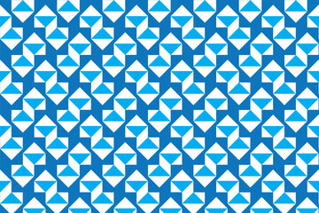 Fototapeta premium illustration abstraction of square and triangle shapes with blue and white background.