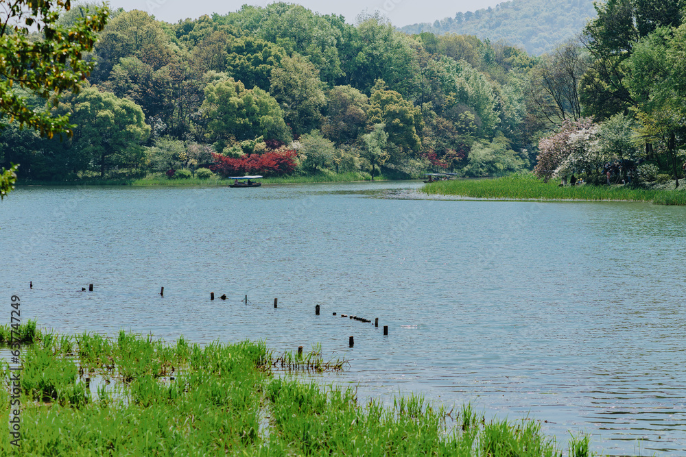 Wall mural lake in the mountains