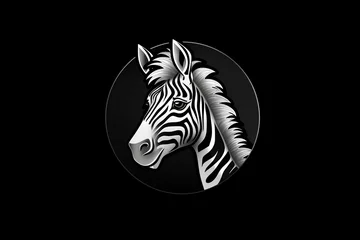 Foto op Canvas zebra isolated on white made in midjourney © Teo
