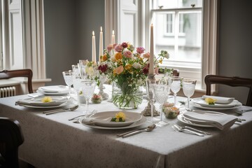wedding table set made by midjourney