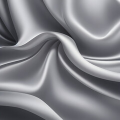 Fototapeta premium Soft grey satin background. Luxury silk cloth backdrop. For product show case. Social media post. Template. High quality. Generative ai art