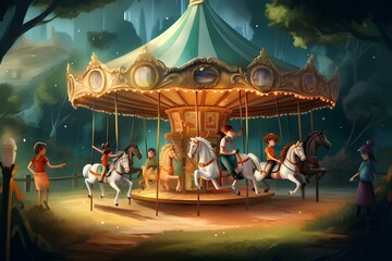 merry go round made by midjourney