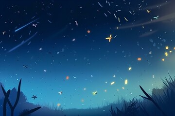 Naklejka premium starry night sky made by journey
