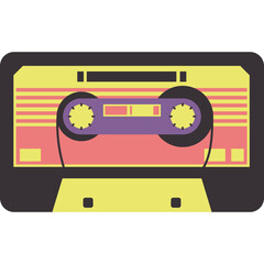 Naklejka premium Cassette Retro Element