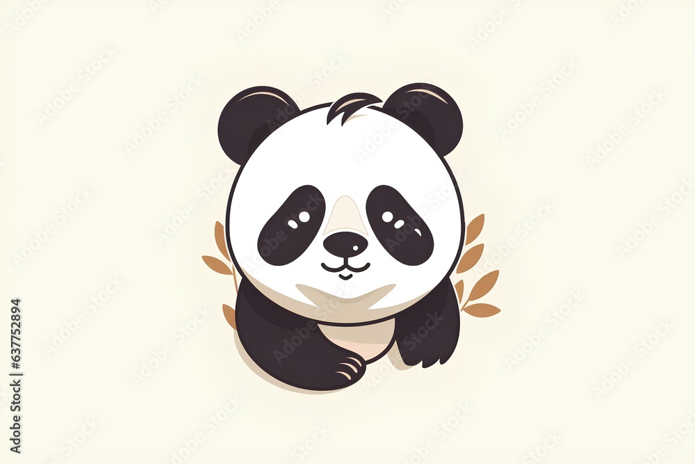 Canvas Prints panda with bamboo made by midjourny