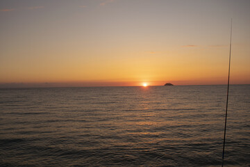 sunset on the aeolian islands