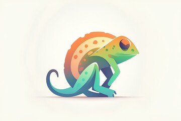 chameleon cartoon illustration made by midjourney	