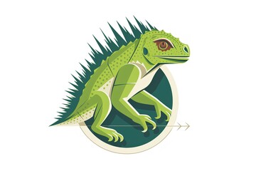 Obraz premium chameleon on a white background made by midjourney 