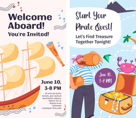 Welcome aboard start your pirate party quest game