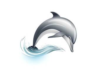 dolphin isolated on white made by midjourney	