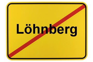 Illustration eines Ortsschildes der Gemeinde Löhnberg in Hessen