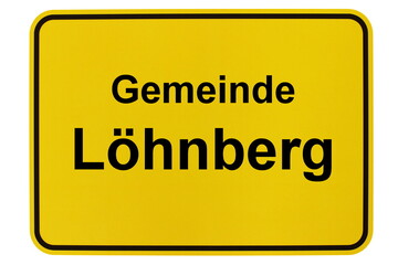 Illustration eines Ortsschildes der Gemeinde Löhnberg in Hessen