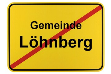 Illustration eines Ortsschildes der Gemeinde Löhnberg in Hessen
