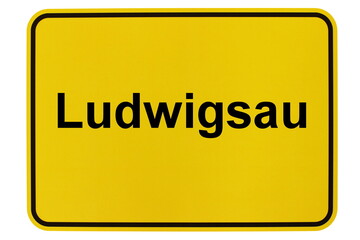 Illustration eines Ortsschildes der Gemeinde Ludwigsau in Hessen